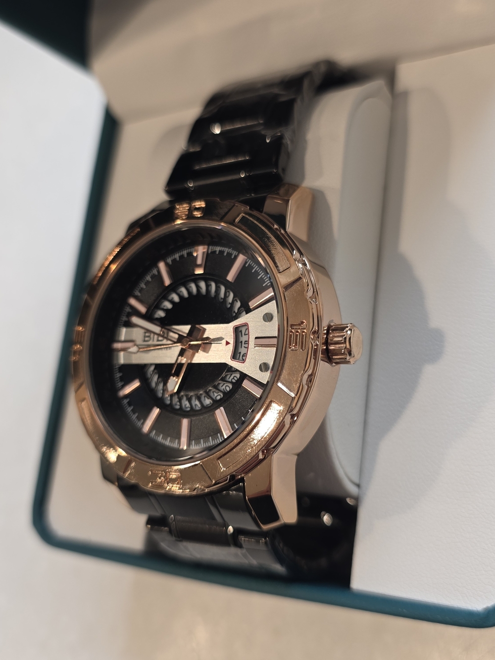 55. BIBI Chronometer Watch - Black and Rose Gold